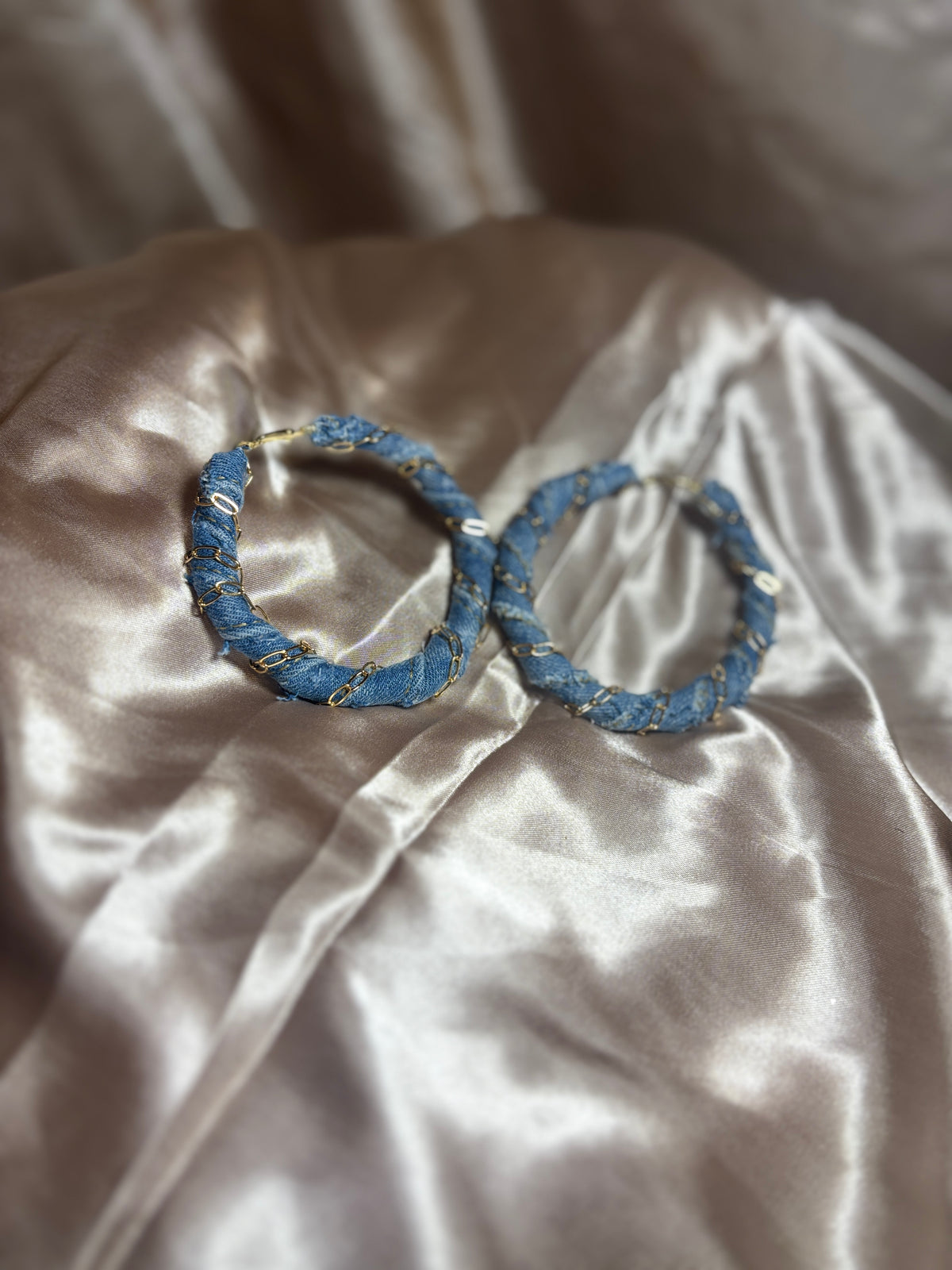 DND Signature "Chain'd N Denim" Earrings (Gold)