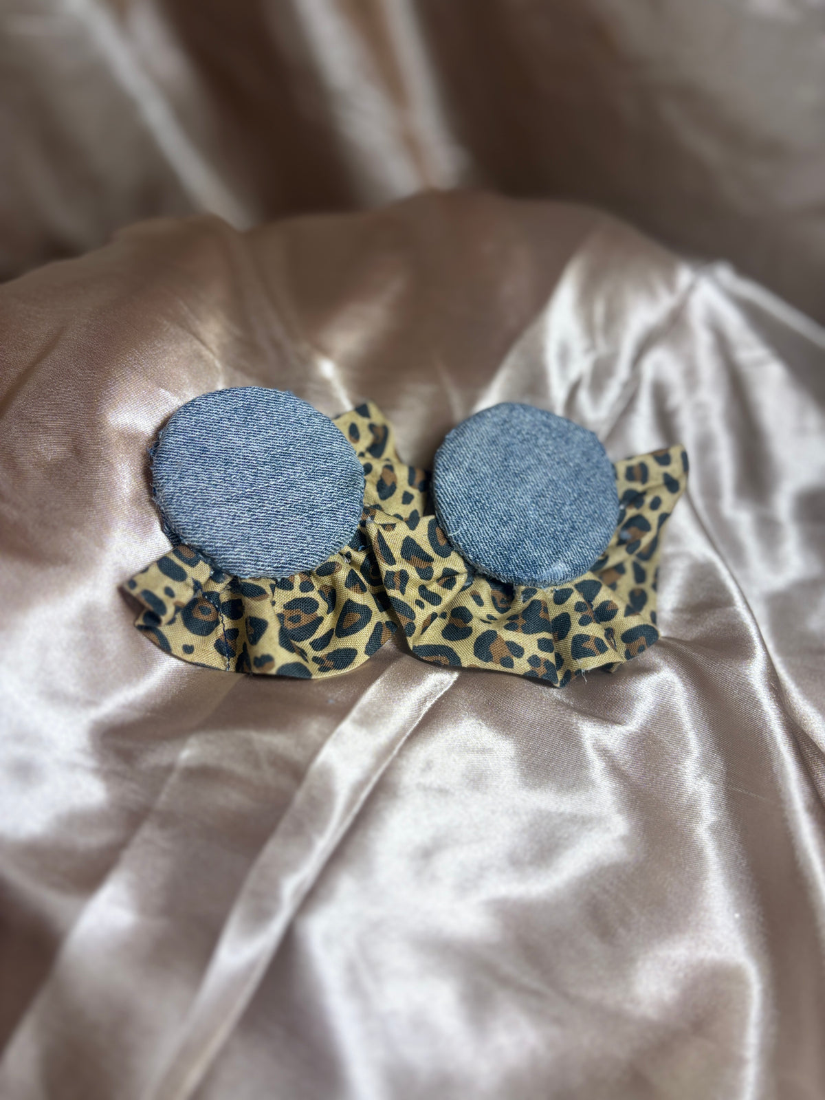 DND Signature "Denim N Leopard" Earrings