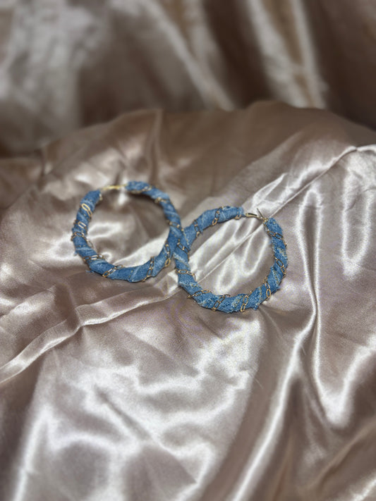 DND Signature "Chain'd N Denim" Earrings (Gold)