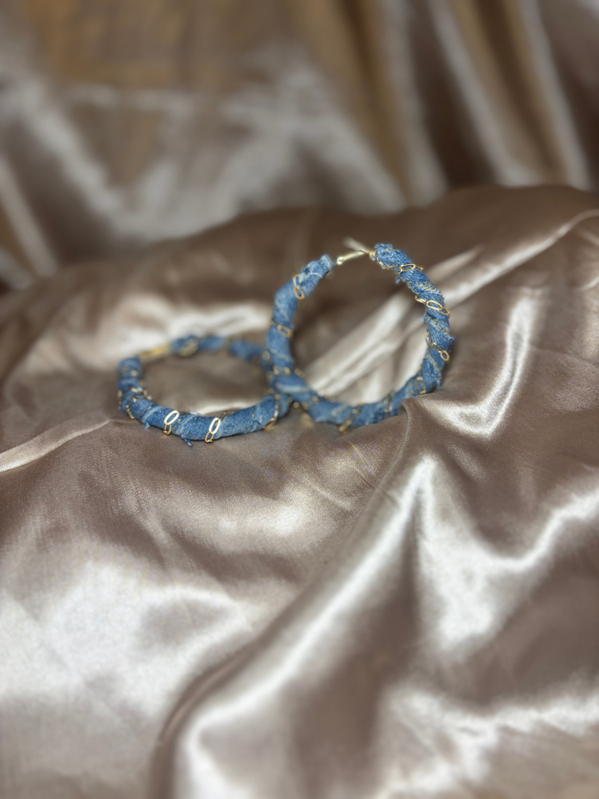 DND Signature "Chain'd N Denim" Earrings (Gold)