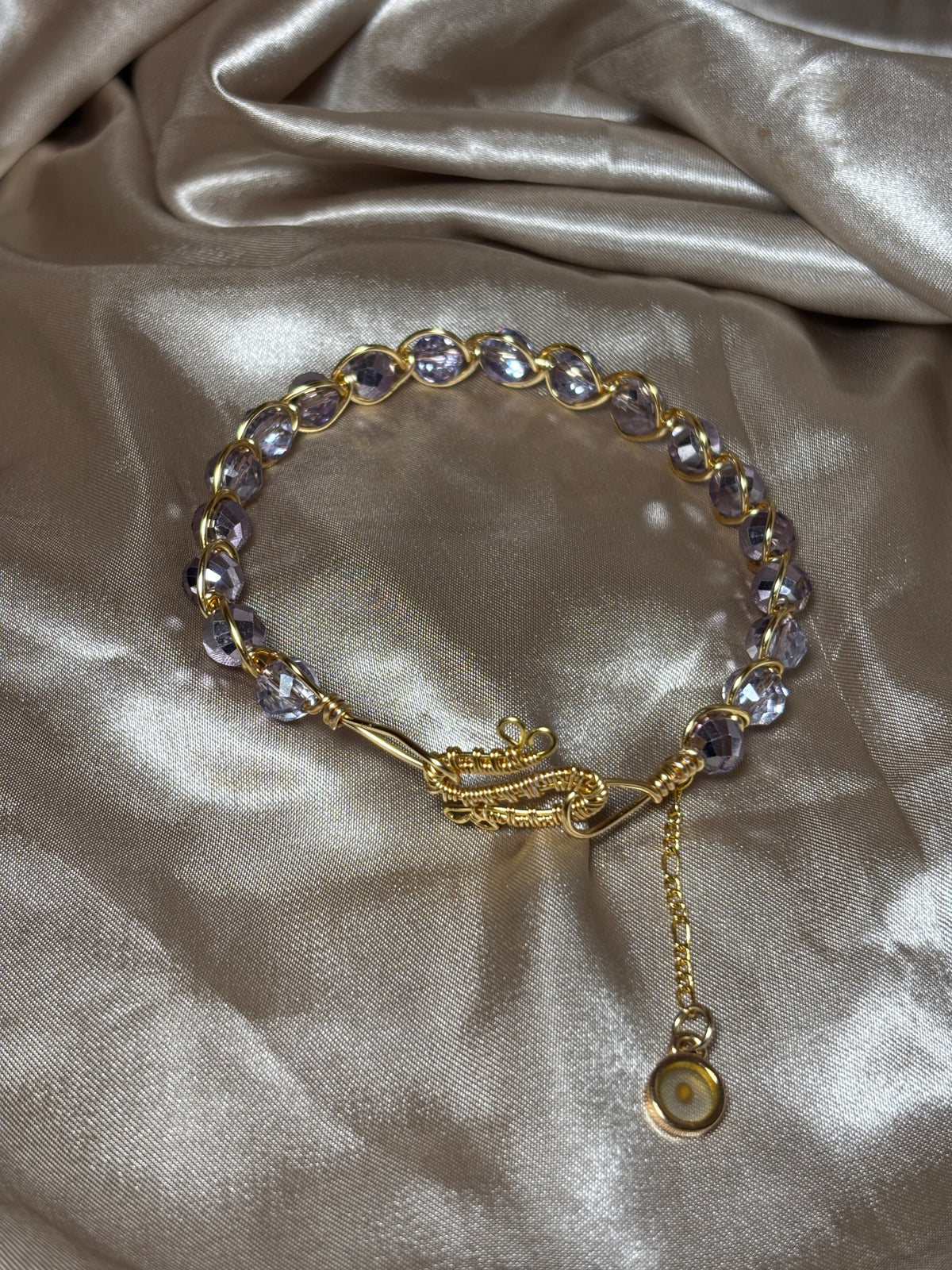 DND Signature “Purple/Gold Heart” Bracelet