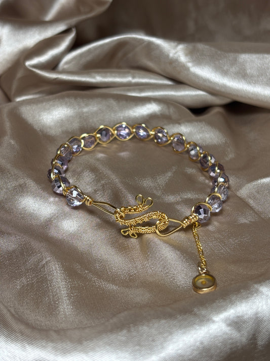 DND Signature “Purple/Gold Heart” Bracelet