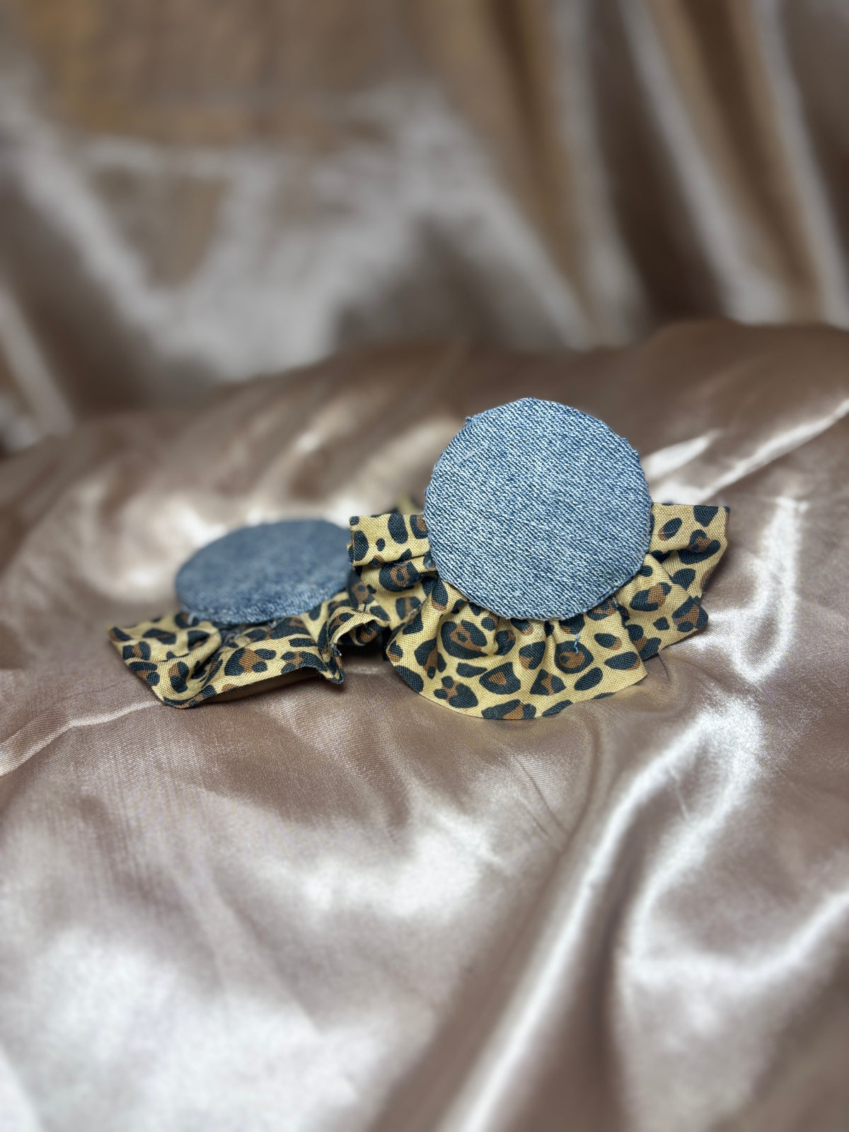DND Signature "Denim N Leopard" Earrings